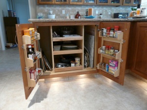 Kitchen cabinet organizer that was added as part of a kitchen remodeling in Phoenix