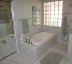 White bath after Bath Remodel in Phoenix, Surprise, AZ, Scottsdale, Peoria, AZ, and Surrounding Areas