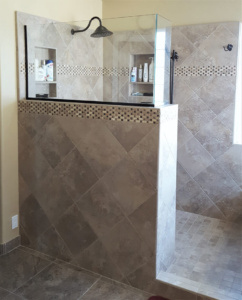 walk-in shower after Kitchen and Bathroom Design in Phoenix, AZ