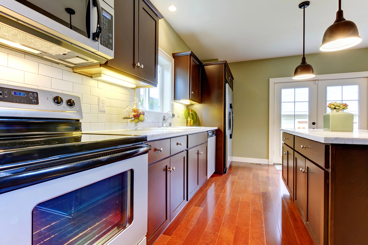 kitchen with electric stove with Custom Kitchens and Designs in Paradise Valley, AZ